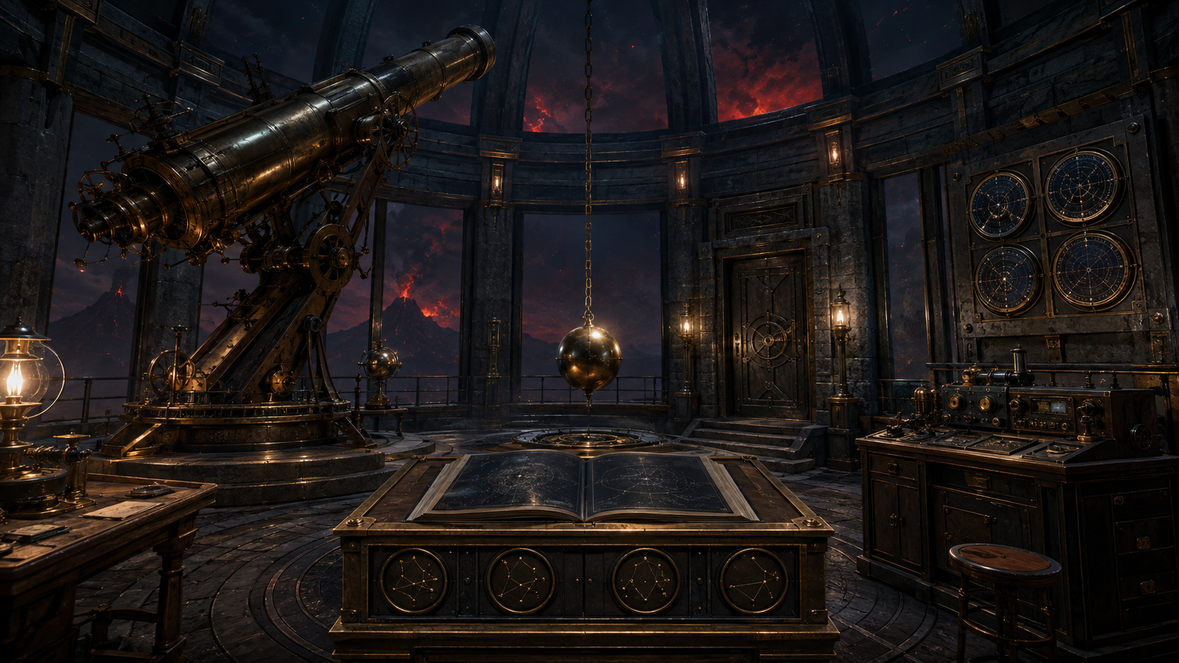 The Ashen Observatory escape room scene